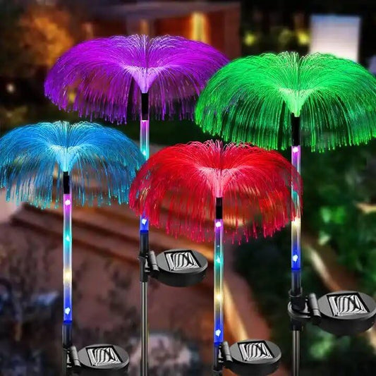 Goods Galaxy Solar Jellyfish Light: 7 Colour Changing Waterproof Solar Garden Lights for Yard, Patio, Pathway Holiday Decorations (Multi Color)